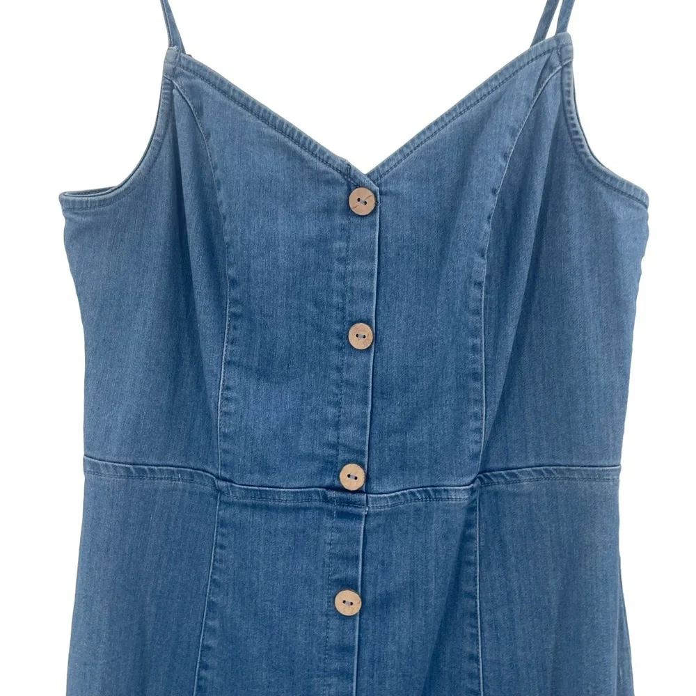 Blashe Denim V-Neck Dress Medium